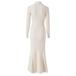 French long sweater dress