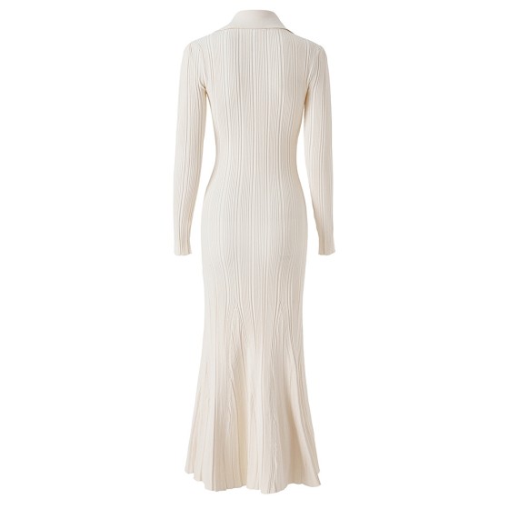 French long sweater dress
