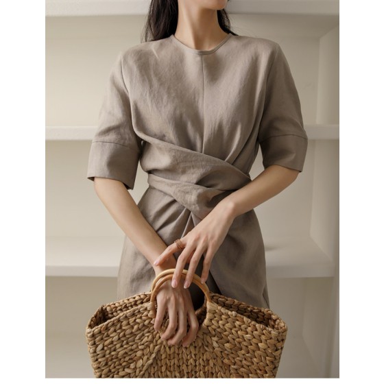 New fashion cotton linen dress