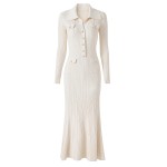 French long sweater dress