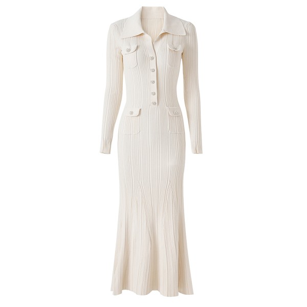 French long sweater dress