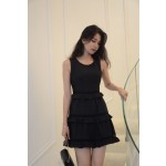 Patchwork cutout dress