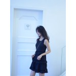 Patchwork cutout dress