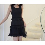Patchwork cutout dress